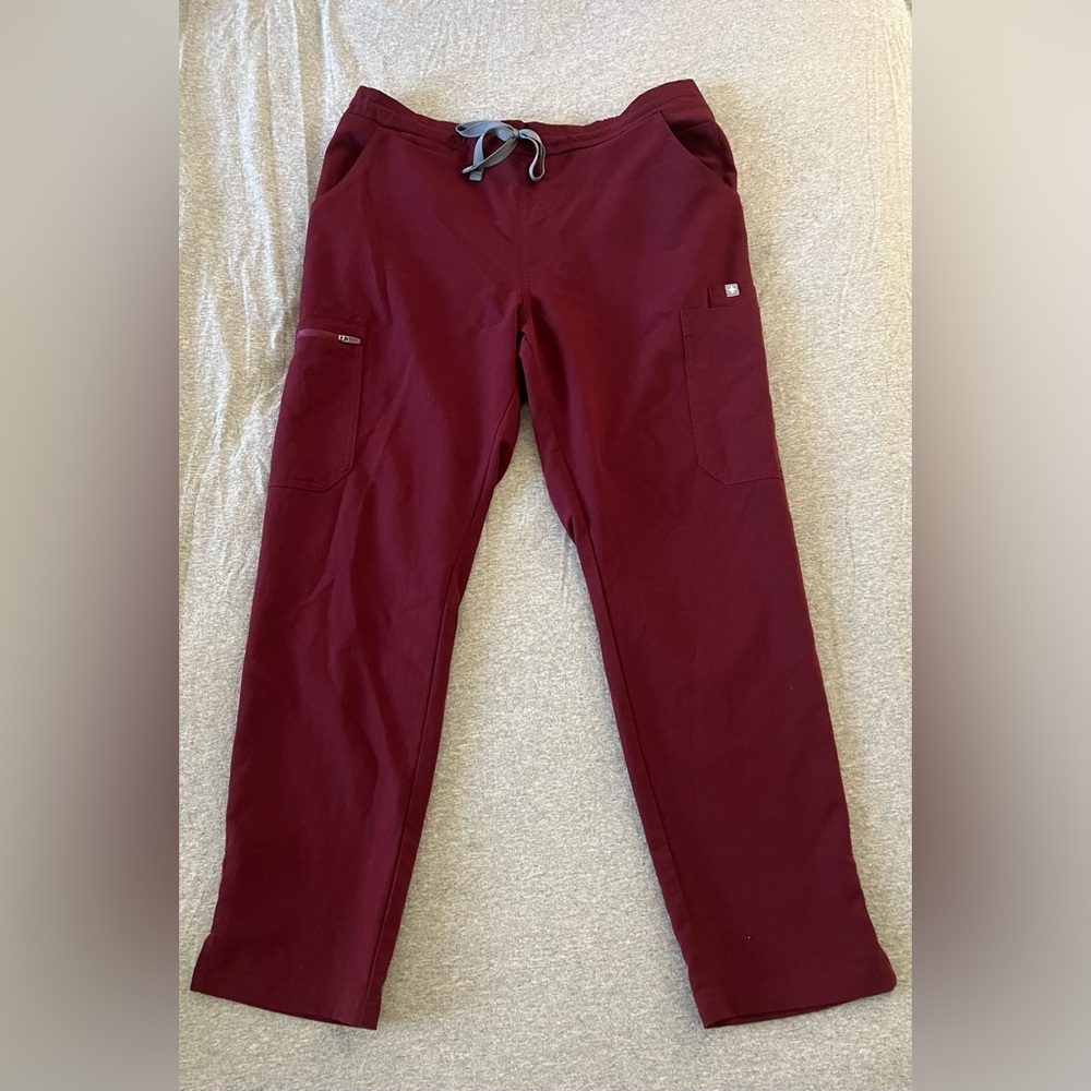 Figs Womens Scrub Pants Petite Maroon